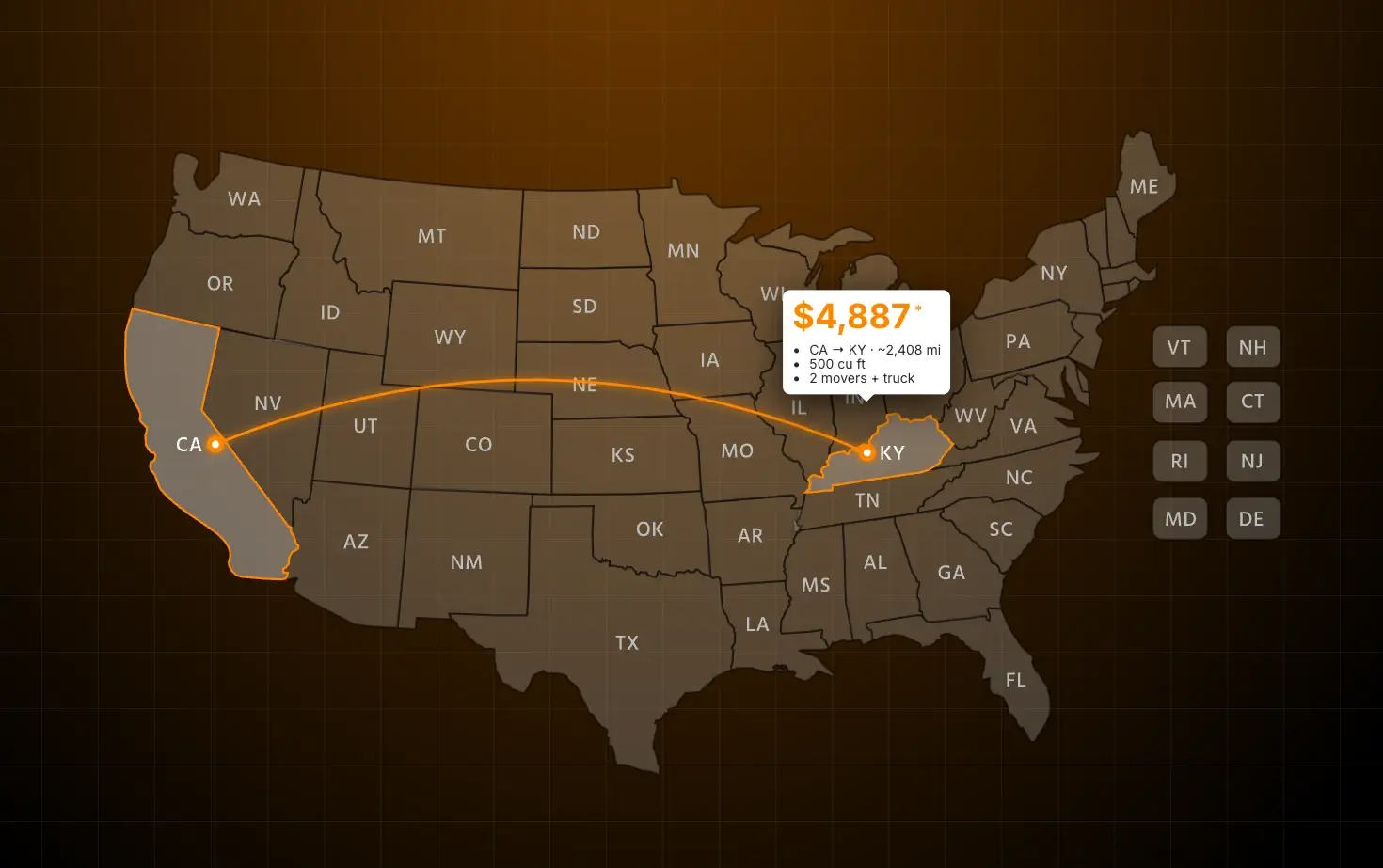 long distance moving companies in California
