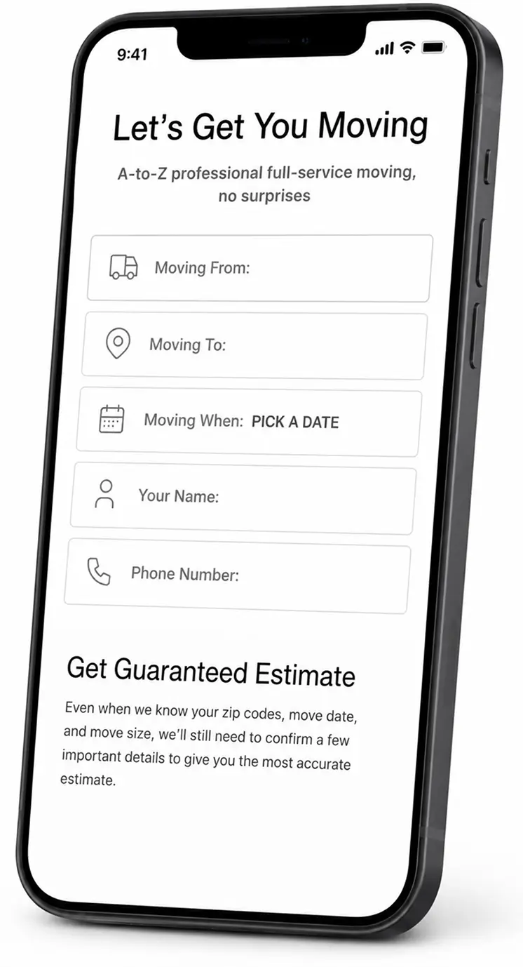 Free white-glove moving estimate for Sacramento and Bay Area homeowners
