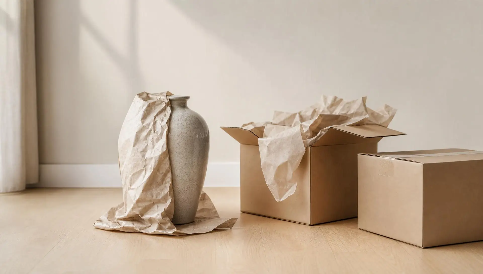 Partial packing service for a kitchen in a Bay Area apartment